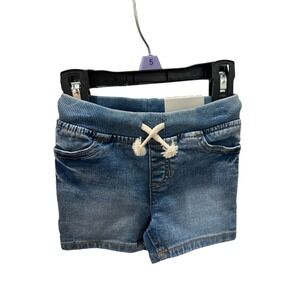 Okie Dokie Baby Knit Denim Shorts – Size 6M, Blue Jean